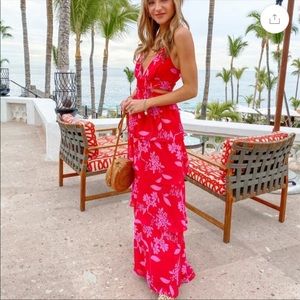 Express Floral Tiered Maxi Dress